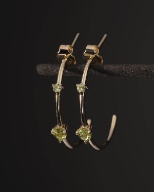 Naušnice Merope s peridotom