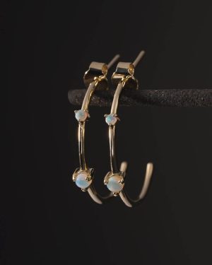 Naušnice Merope s opalom